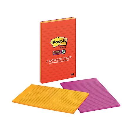 Post-It Super Sticky Notes, 5"x8" Marrake, PK12 5845-SSAN
