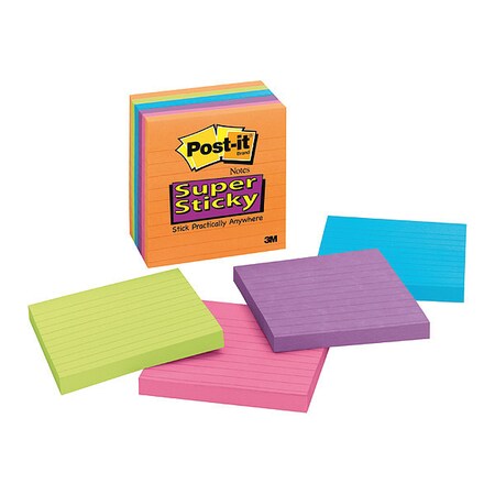 Post-It Super Sticky Notes, 4"x4" Marrakes, PK6 675-6SSAN