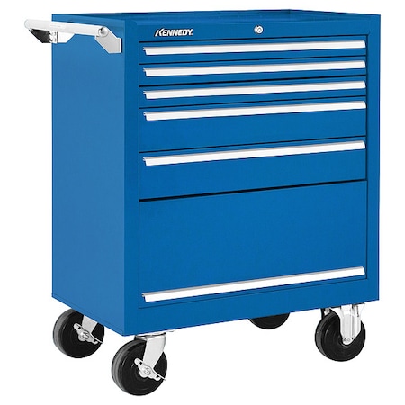 Kennedy Rolling Tool Cabinet, 5 Drawer, Blue, 29 in W 295XBL