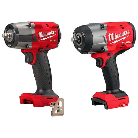 Milwaukee Tool M18 FUEL 1/2" High Torque Impact Wrench + M18 FUEL 3/8" Mid-Torque Impact Wrench (w/ Friction Rings) 2960-20, 2967-20