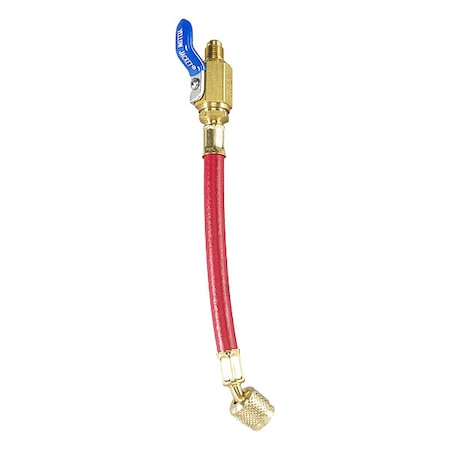 Yellow Jacket Hose, 9 in L, Red, 800 psi, 8 in Bend 29611