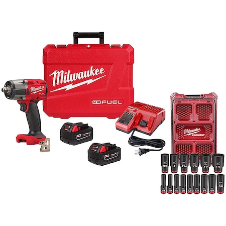 Milwaukee Tool HTIW and Socket Set 2962-22R, 49-66-6802