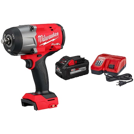 Milwaukee Tool M18 FUEL 1/2" High Torque Impact Wrench w/ Friction Ring + M18 HIGH OUTPUT XC8.0 Starter Kit 2967-20, 48-59-1880