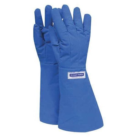 National Safety Apparel Waterproof Cryogenic Gloves, 17 in Length, Nylon, Extended Gauntlet, Elbow Coverage, L G99CRBEPLGEL