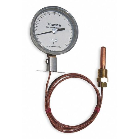Trerice Analog Panel Mt Thermometer, 0 to 160F V80025065B0110