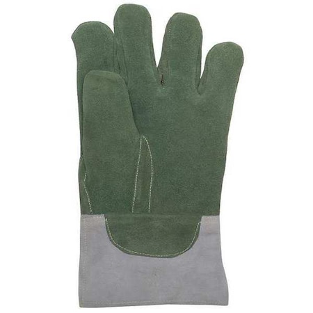 Condor Condor Heat Resistant Gloves, Leather, 500 Degrees F Max Temp., Safety Cuff Teal, L ( 9 ), 1 PR 2AH63