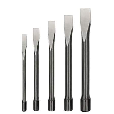 Westward Cold Chisel Set, 3/8 To 7/8 in, Steel 5 Piece 2AJL5
