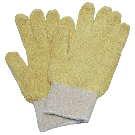 Condor Condor Heat Resistant Gloves, Cotton/Kevlar(R), 500  Degrees F Max Temp., Knit Cuff Yellow, L ( 9 ) 2AK66