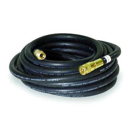 BULLARD Airline Hose, 50 ft., Rubber, 3/8 In. Dia. 469650