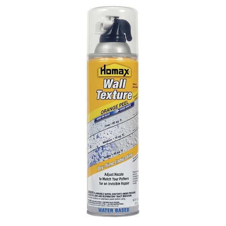 Homax Spray Paint, Sprays on Blue, Dries White, Orange Peel, Water, 16 oz 4096
