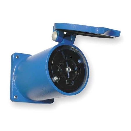 Hubbell Wiring Device-Kellems Locking Receptacle, Non-NEMA, 60 A, 600V AC, Single Phase, 4 Pole, Flush Mount, Screw Terminals HBL26520