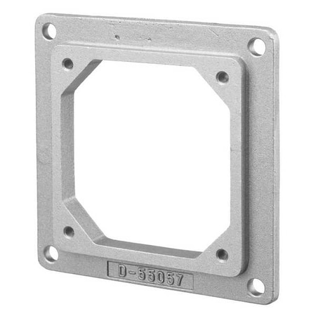 Hubbell Wiring Device-Kellems Adapter Plate, Cast Aluminum, Metallic HBL26402
