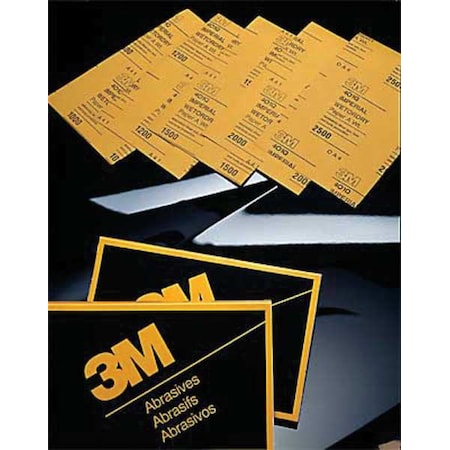 3M Sanding Sheet, 11x9 In, 2000 G, SC, PK250 02020