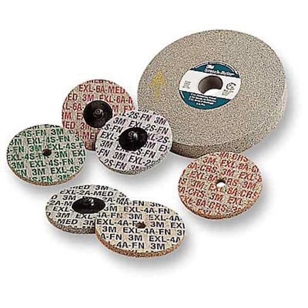 Scotch-Brite Unitized Wheel, 3 in Dia, 15/64 in W, TR Arbor Hole 61500099322