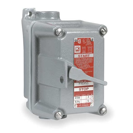 Hubbell Killark Control Station, 3/4 In, 1 Gang FXSX53