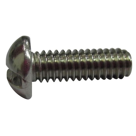 Zoro Select #8-32 x 3/8 in Slotted Round Machine Screw, Plain 18-8 Stainless Steel, 100 PK U51213.016.0037