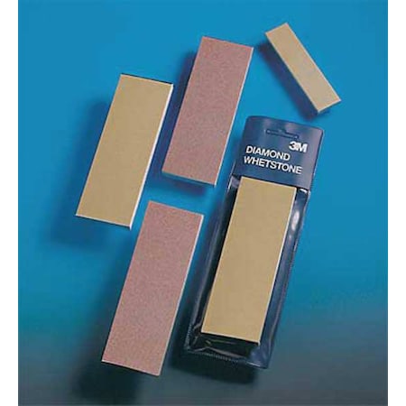 3M Single Grit Sharpening Stone, 6 in W, 2 in L, Diamond, M125 Grit, Black 6220J