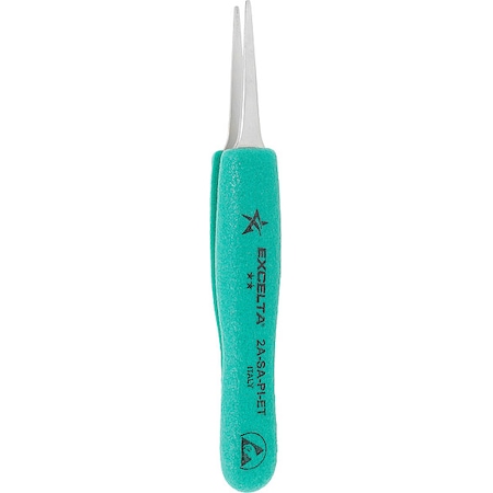 Excelta Tweezers, SS, 5 1/4" L, Straight, Point 2A-SA-PI-ET