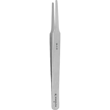 Excelta Tweezers, SS, 4 3/4" L, Straight, Round 2A-S-SE