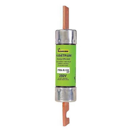 Eaton Bussmann UL Class Fuse, RK5 Class, Time-Delay, 100A, 250V AC, Non-Indicating FRN-R-100