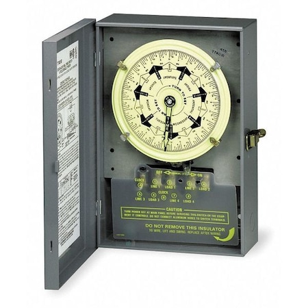 INTERMATIC Electromechanical Timer, 7 Day, 4 Poles T7401B