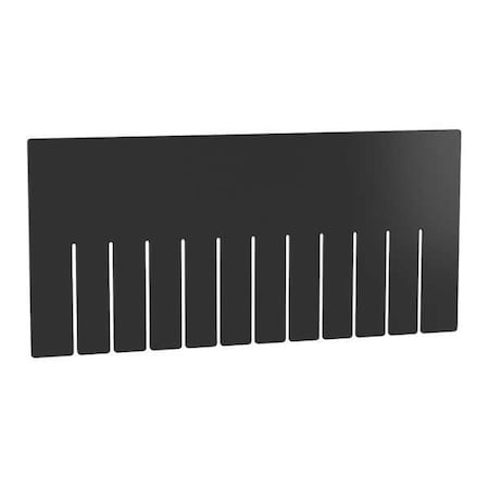 Akro-Mils Bin Divider, Plastic, Black, 15-5/16 in L x 7-3/16 in H, 6 PK 41228