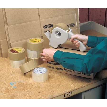 Scotch Carton Sealing Tape, 2.5 mil Thick, 2 in W x 50 m L, 3 in Core Dia., Clear 373
