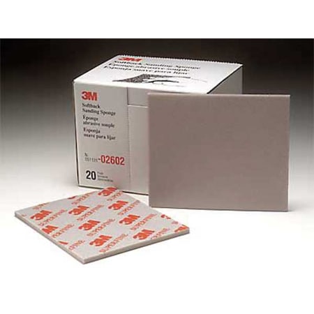 3M Sanding Sponge, SF, 1/4in, PK120 02602