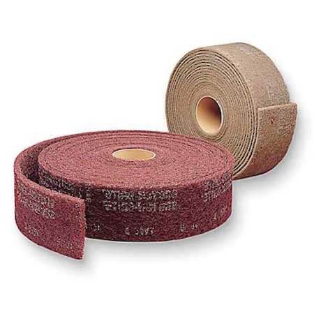 Scotch-Brite Abrasive Roll, 3" W x 30 ft. L, Maroon, PK4 7000121073