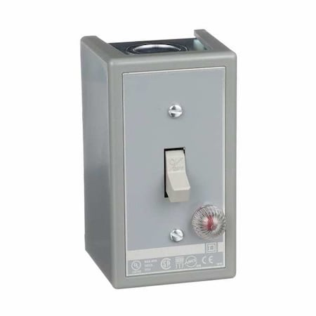 Square D Manual Motor Switch, 30 A, 2 P, 1 Phase, Toggle, Type K, Class 2510 Series, NEMA 1 2510KG1B