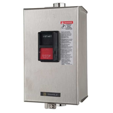 Square D Manual Motor Starter, NEMA M-0, 3 P, 3 Phase, Push Button, 18 A 2510MBW12