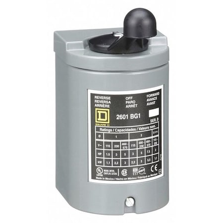 Square D Switch, Drum Reversing, Plastic Handle 2601BG1