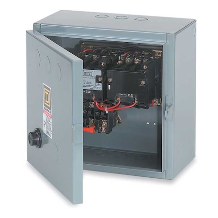 Square D Reversing Magnetic Motor Starter, 1 NEMA Rating, 120V AC, 3 Poles 8736SEG2V02S