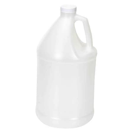 Zoro Select Jug, 3.79 L Capacity - mL, 1 gal Capacity - oz, Screw On Closure, HDPE, Blow Molded Handle, White 3UDG3
