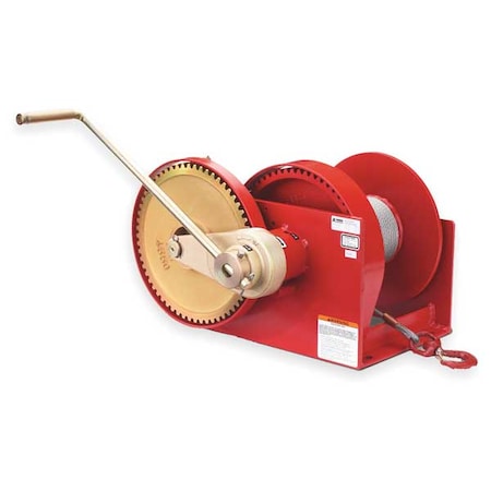 Thern Hand Winch, Spur Gear, No Brake, 10,000 lb. M492