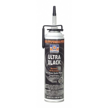 Permatex Increased Oil Resistance RTV Silicone, 9.5 0z. PowerBead(TM) Can, Black 85080