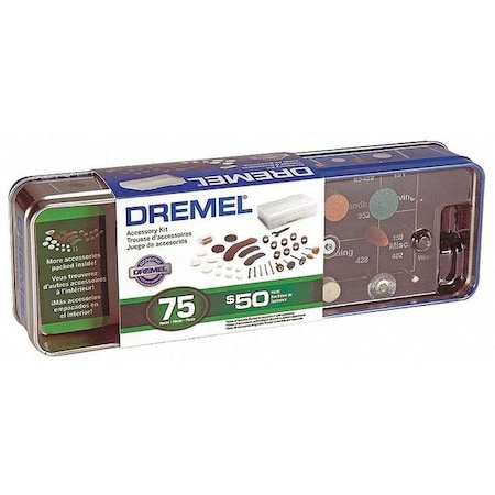 Dremel Accessory Tin Can Kit, 75 Pc 707-01