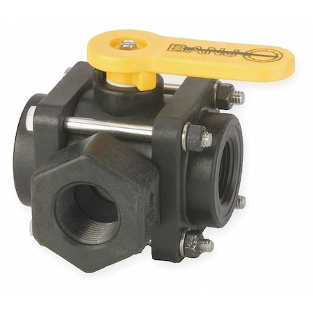 Banjo 3/4" FNPT Polypropylene Ball Valve 3-Way V075SL
