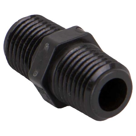 Banjo Hex Nipple, Polypropylene, 1/4", Schedule 80, 300 psi Max Pressure NIP025-SH