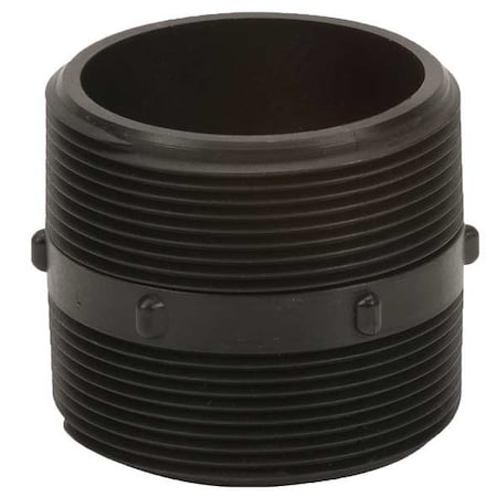 Banjo Hex Nipple, Polypropylene, 3", Schedule 80, 300 psi Max Pressure NIP300-SH
