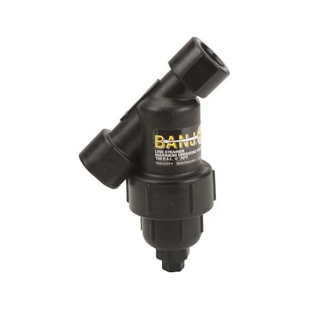 Banjo Y Strainer, 1/2" Pipe, FNPT x FNPT, Polypropylene, 150 psi LS050-40