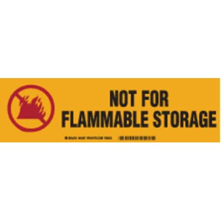 Brady Label, 3 1/2 in H, 12 in W, Polyester, Vertical Rectangle, English, 60297 60297