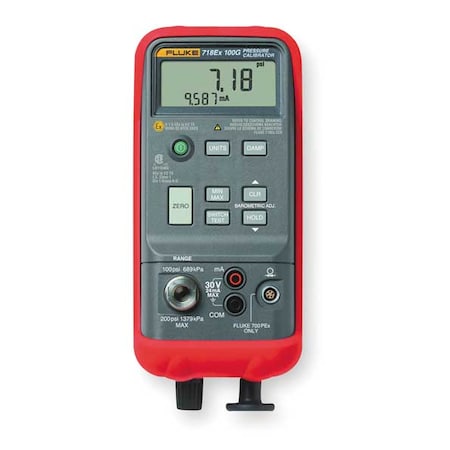 Fluke Pressure Calibrator, -12 to 300 psi Fluke-718Ex-300