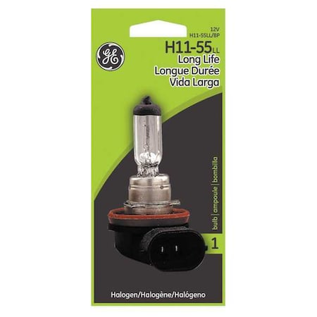 Current Miniature Lamp, H11-55LL, 55W, T3 1/2, 12V H11-55/LL BP
