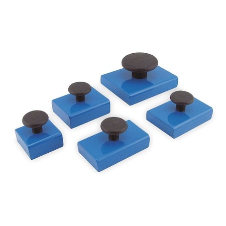 Zoro Select 3Dxx4 Rectangle Magnet With Handle,40 Lb. Pull