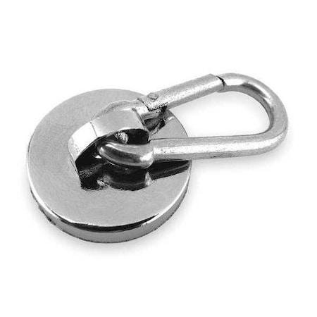 Zoro Select Magnetic Base, Carabiner Hook, 45 Lb. 3DXY2