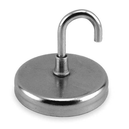 Zoro Select Hook Magnet, Neodymium, 40 Lb 3DXY3
