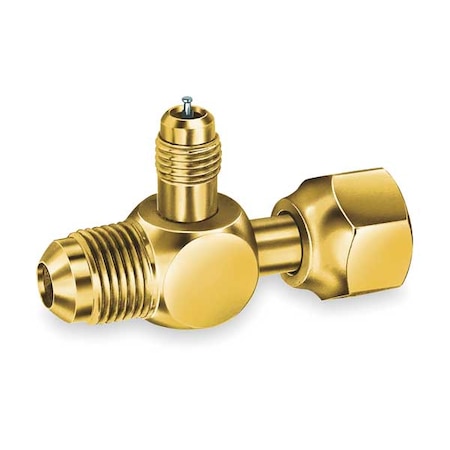 Jb Industries 1/4" Access Valve Tee w/ Flare Nut, Brass A31853