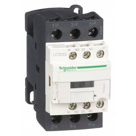 Schneider Electric IEC Magnetic Contactor, 1NC/1NO, 24V AC, 3 P, Non-Reversing, Screw Clamp LC1D32B7
