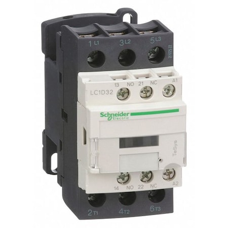 Schneider Electric IEC Magnetic Contactor, 1NC/1NO, 240V AC, 3 P, Non-Reversing, Screw Clamp LC1D32U7